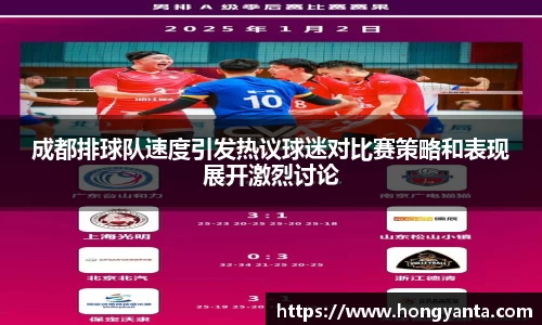 成都排球队速度引发热议球迷对比赛策略和表现展开激烈讨论